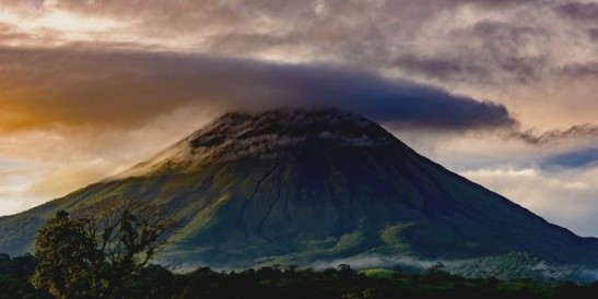 Costa Rica Volcano dusk